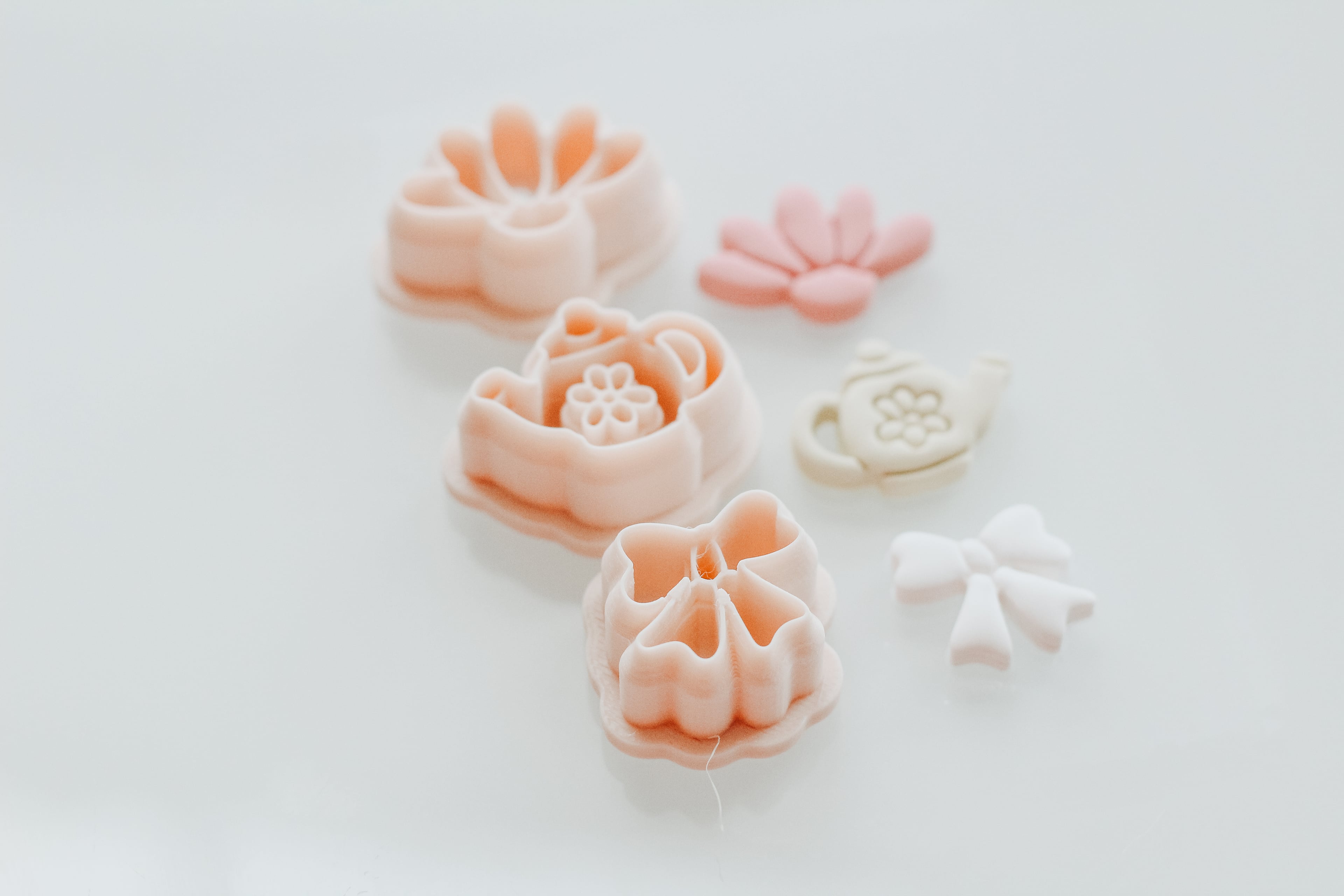 Garden Party Trio Clay Cutter Set 3d model