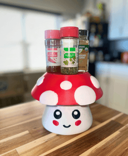 Mushroom Vase & Table: Happy Edition 3d model