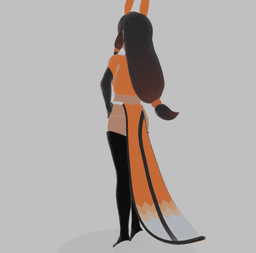 Seductive Superhero Bunny Girl Stylized Furry Heroine STL v2 3d model