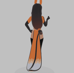 Seductive Superhero Bunny Girl Stylized Furry Heroine STL v2 3d model