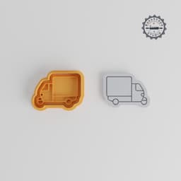 Tuk Tuk Shape Cutter & Stamp Set, 3 Sizes S/M/L, Perfect for Cookies & Fondant, 6-Piece Transport Vehicle Design PRODUCT_3286 3d model