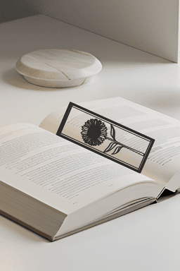 Sunflower Bookmark, Creativity Bookmark, Gift Idea 3d model