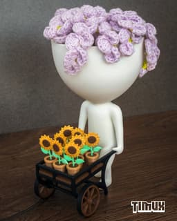 ROBERT PLANT WITH A SUNFLOWERS CART 3d model
