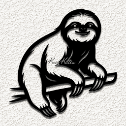 SLEEPY LAZY SLOTH wall art home decor 3d model