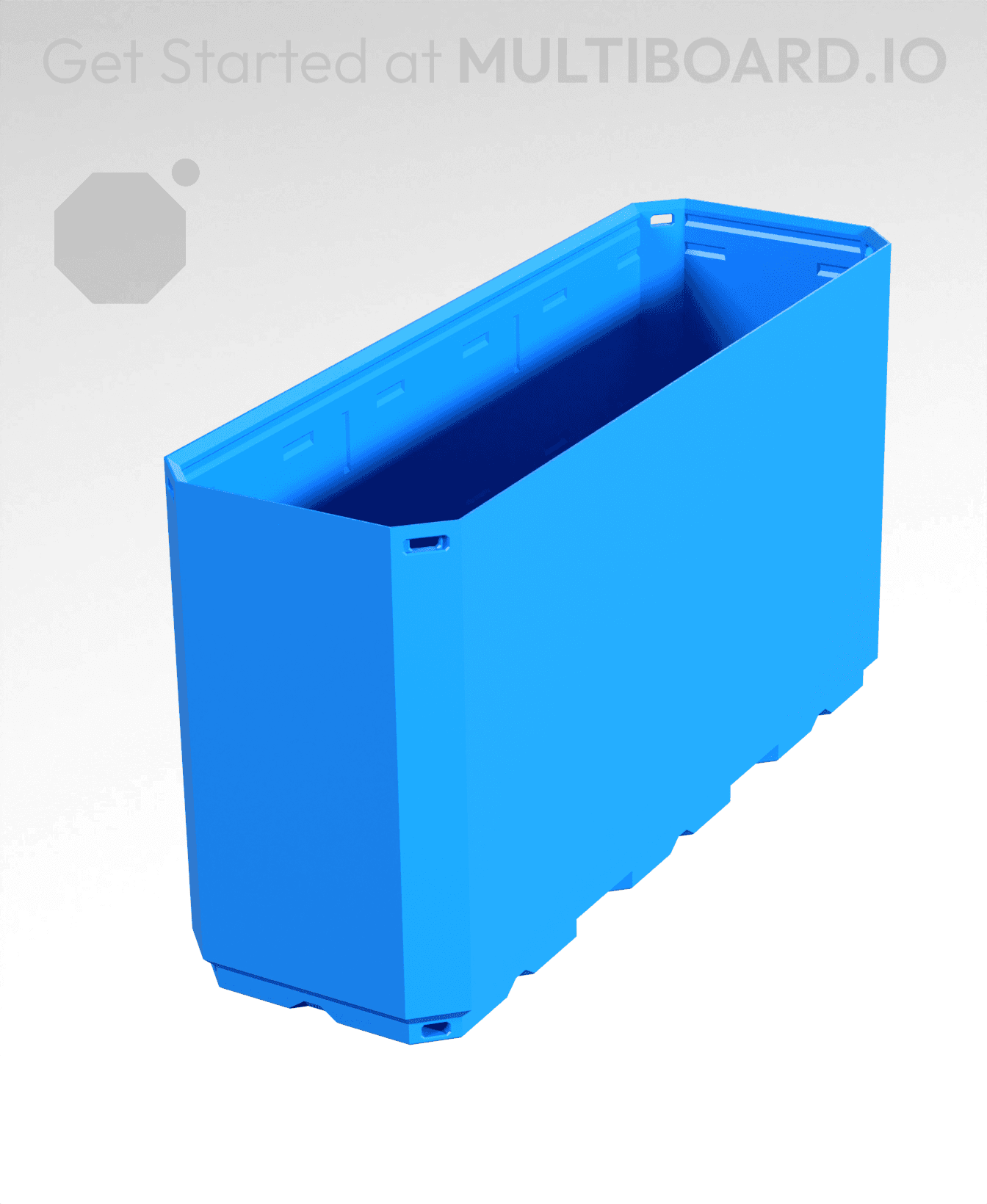 1x3x1.5 CU - Simple Walls - Multibin Shell 3d model