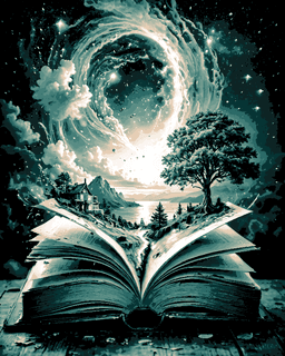 worlds created within the pages - Art panel #2 of designs from the books 3d model