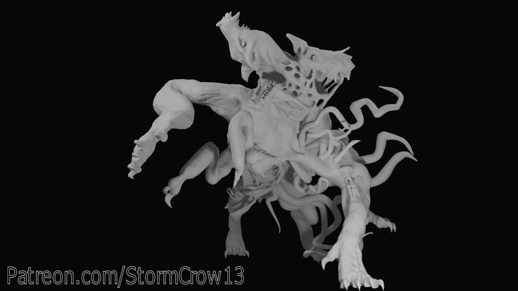 Erupting Dreadwolf 3d model