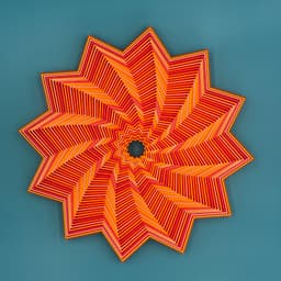 Fractal Star Fidget – 12 Points, 38 Rings of Mesmerizing Motion! 3d model