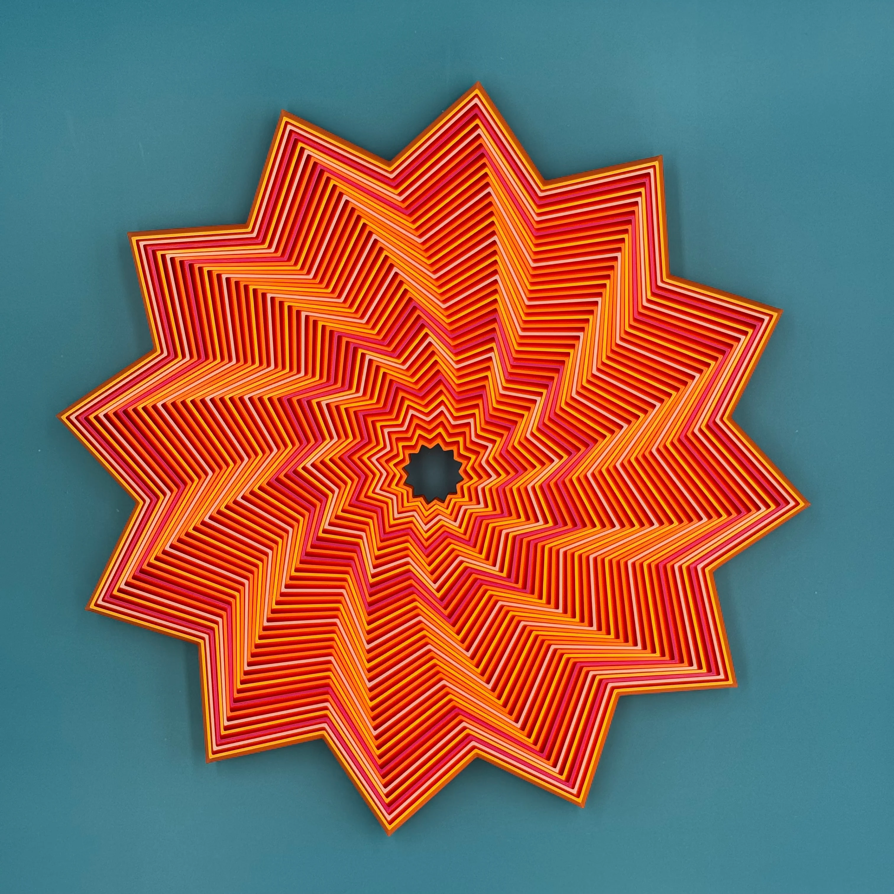 Fractal Star Fidget – 12 Points, 38 Rings of Mesmerizing Motion! 3d model