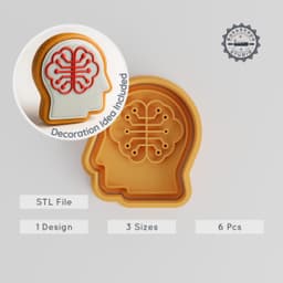 Mind Network Cookie & Fondant Shape Cutter, Stamp Set, 6 Pc, Idea Flow, Creative, Brainstorming, S/M/L Sizes PRODUCT_2891 3d model
