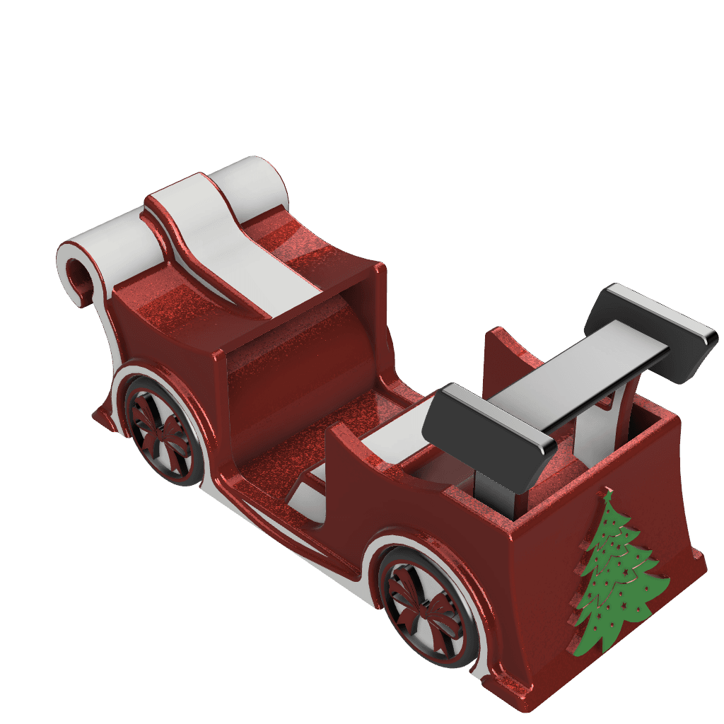 Custom santa's sleigh 3d model