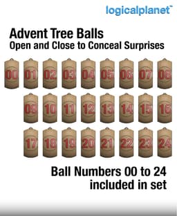 Advent Christmas Tree Ball Ornaments 3d model