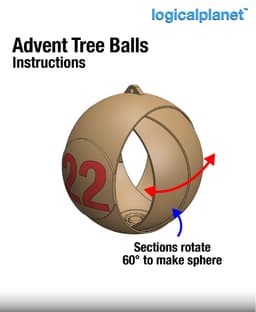 Advent Christmas Tree Ball Ornaments 3d model