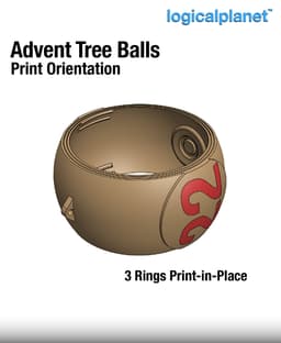 Advent Christmas Tree Ball Ornaments 3d model
