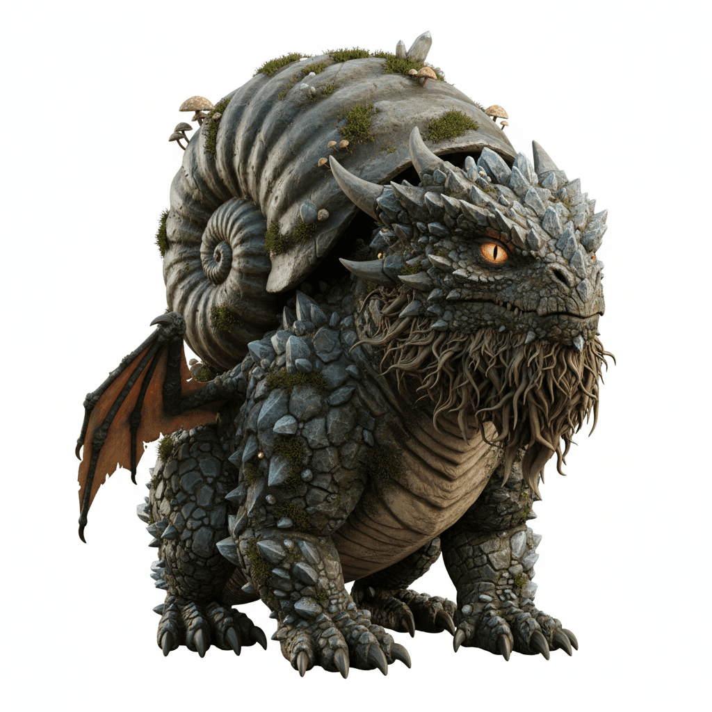 Cute Dragon : Small Cave Hermit Dragon Beast 3d model