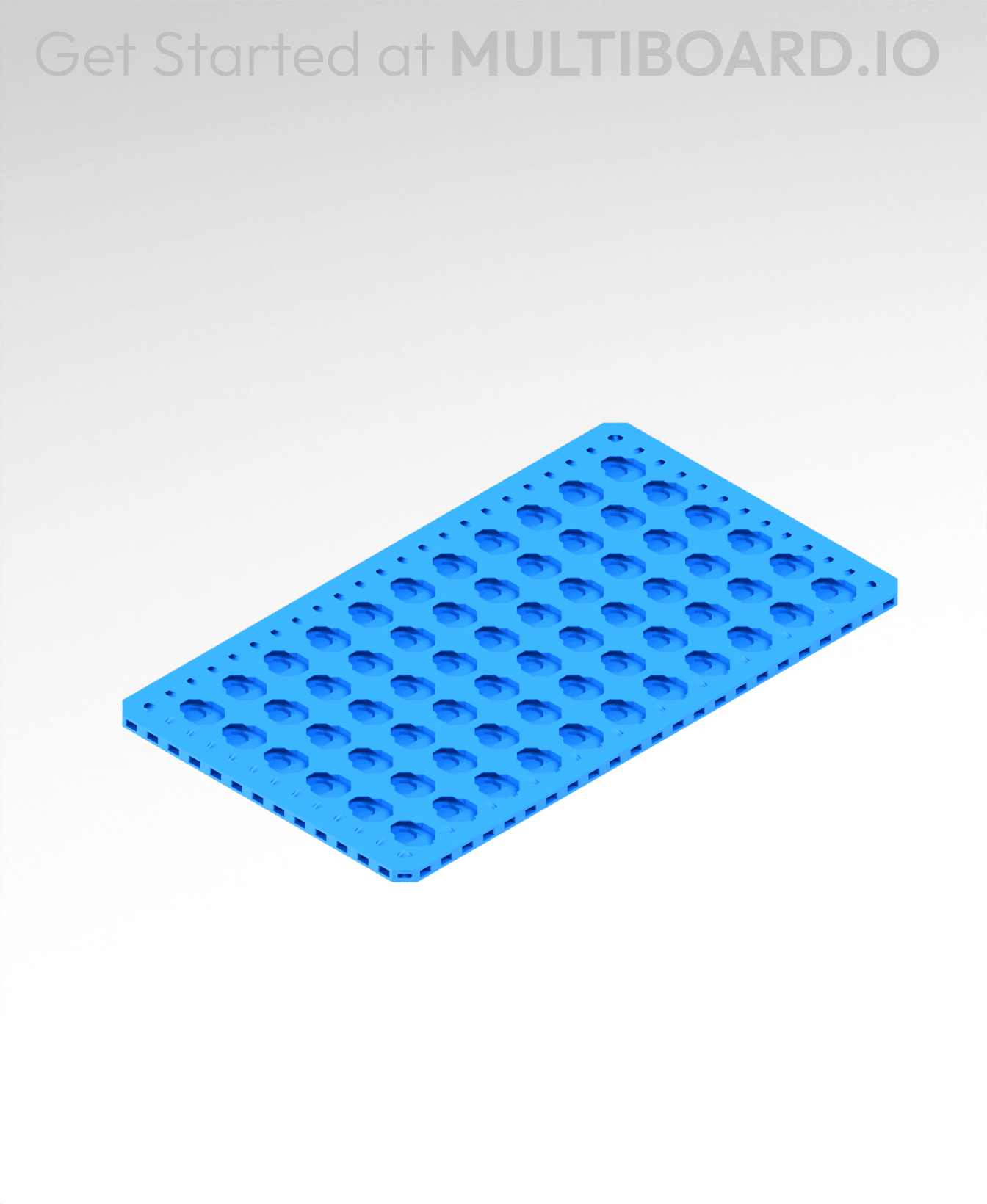12x7 MU - Point Hole MU - MultiBoard Plate 3d model