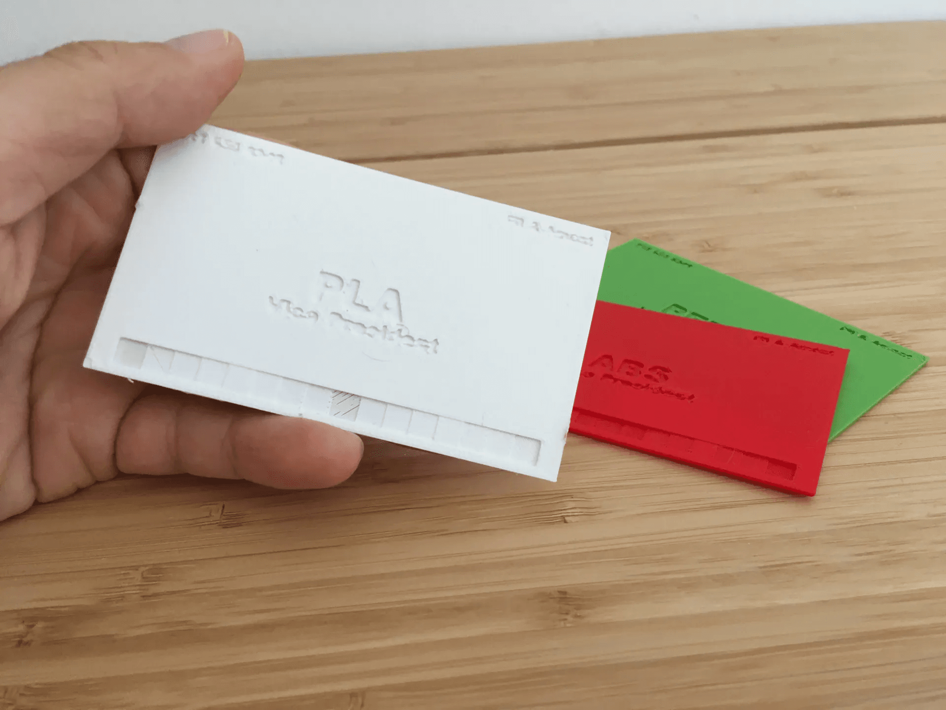 Business Card Style Filament Swatches 3d model