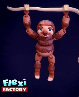 Flexi Factory Sloth with Hanging Tree and 3MF File included! 3d model