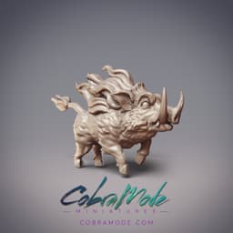 Flaming War Pig - Gorlag Firepig (Pre-supported) 3d model