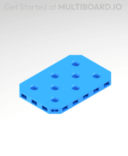 3x2 MU - Small Thread SU - MultiBoard Plate 3d model