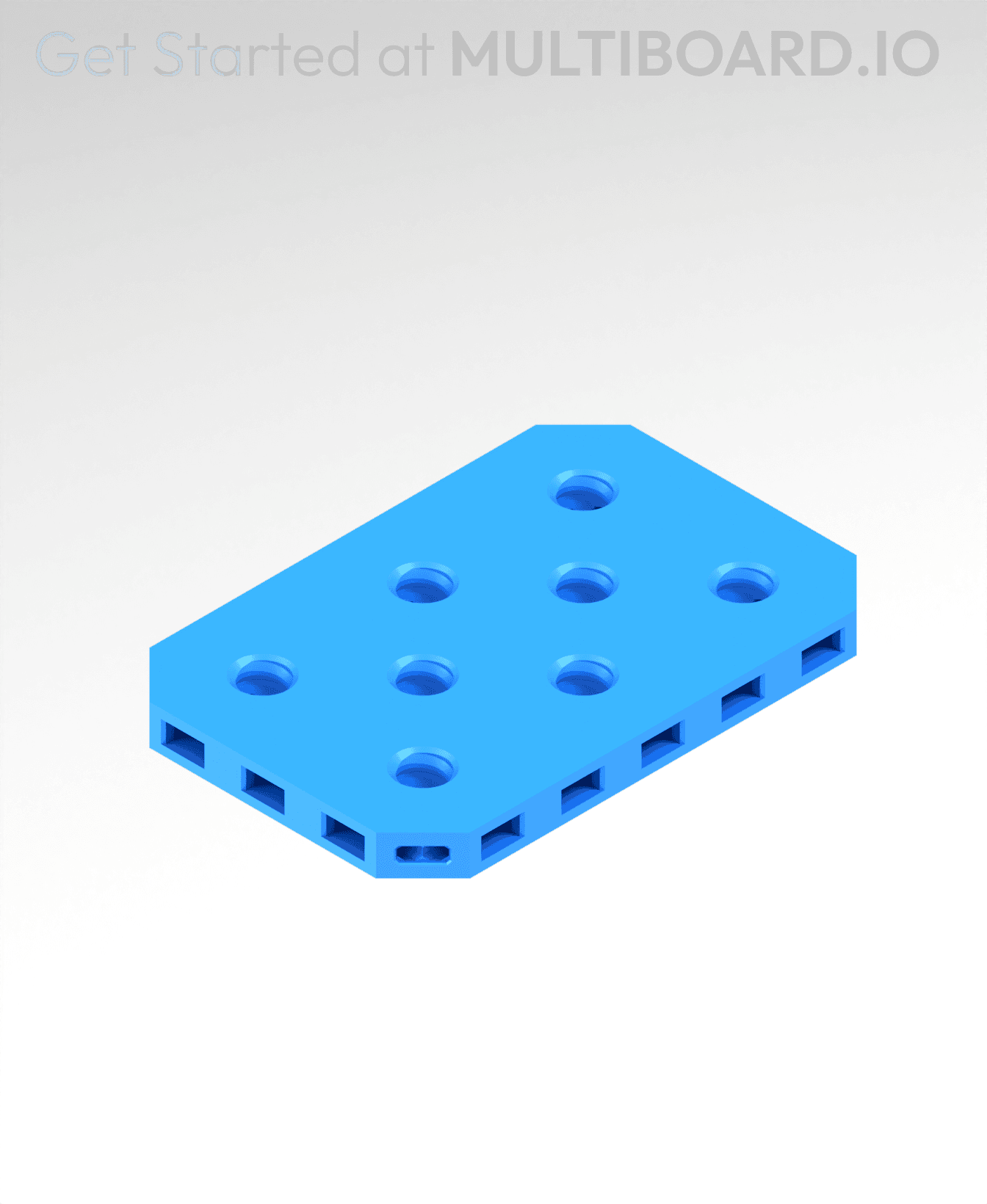 3x2 MU - Small Thread SU - MultiBoard Plate 3d model