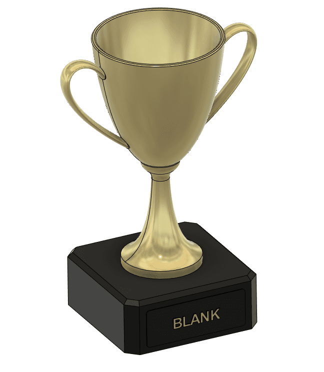 TROPHY WITH NAME PLATE 3d model