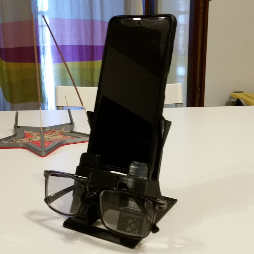 Poco X3 NFC Stand with eyeglasses holder 3d model