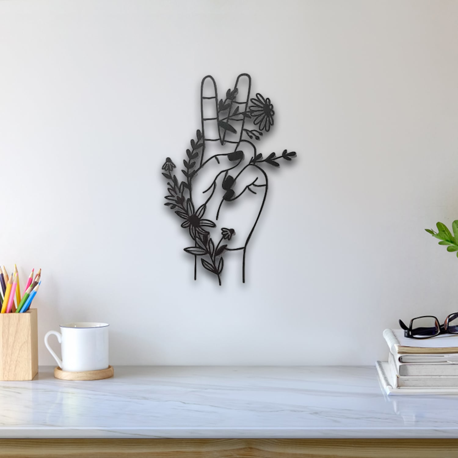 Peace Flower Wall Art 3d model