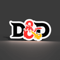 Dungeons and Dragons D&D Lightbox LED Lamp 3d model