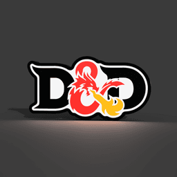 Dungeons and Dragons D&D Lightbox LED Lamp 3d model