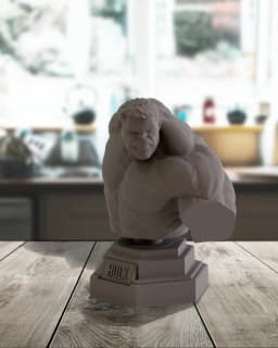 Hulk Bust Statue Figurine 3d model