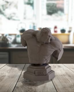 Hulk Bust Statue Figurine 3d model