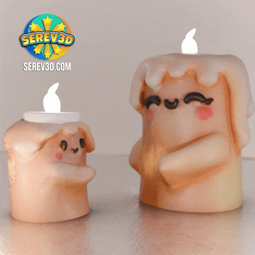 Mother’s Day Candle Holder - Cute Decorative Gift - No Supports 3D Print STL/3MF 3d model
