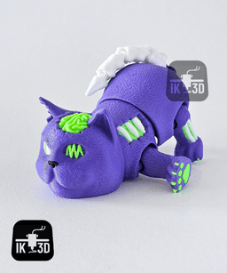 Flexi Zombie Cat / Print in Place / 3MF Included 3d model