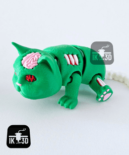Flexi Zombie Cat / Print in Place / 3MF Included 3d model