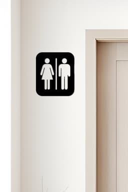 WC, Toilet Sign, Restroom 3d model