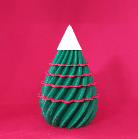 Snow capped Christmas tree 3d model