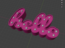 Hello - 3D Printable Marquee Sign 3d model