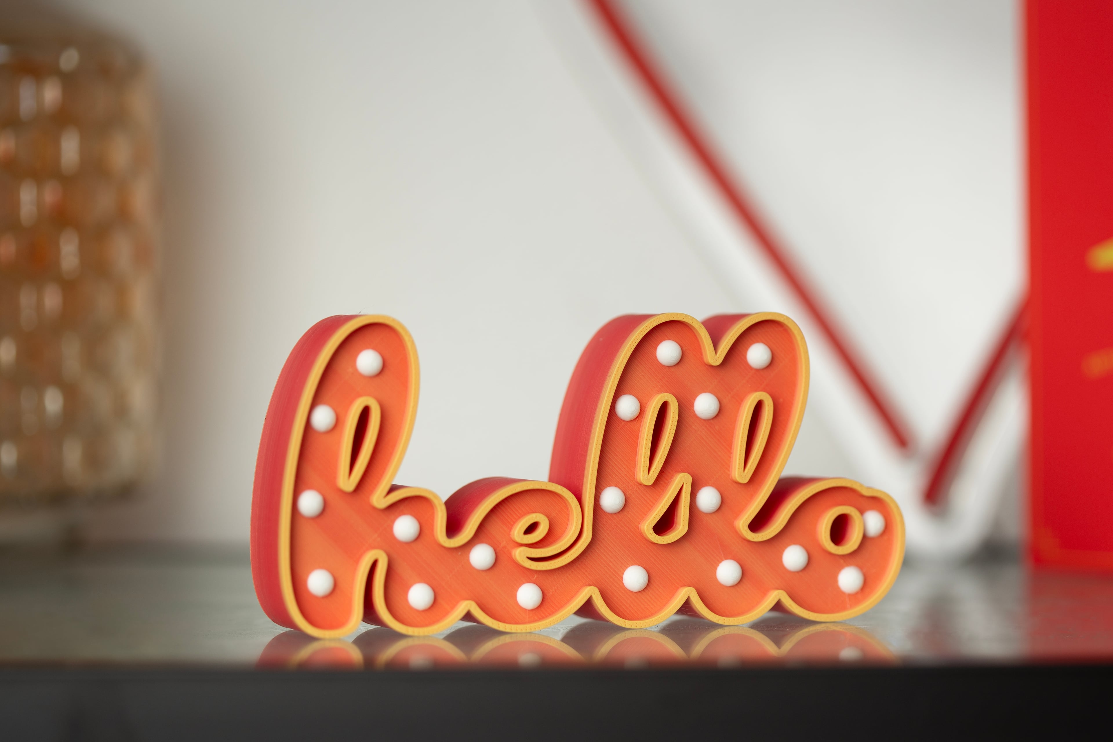 Hello - 3D Printable Marquee Sign 3d model