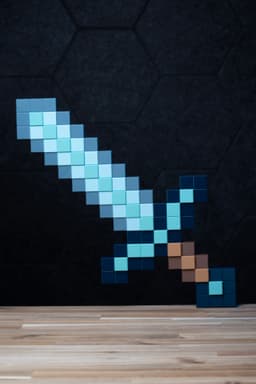 Minecraft Sword - FREE Minecraft Cosplay Prop Kit | No Supports, No AMS, No Glue 3d model