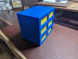 Gridfinity Drawer Cabinet with 3x4 standard height bin grid 3d model