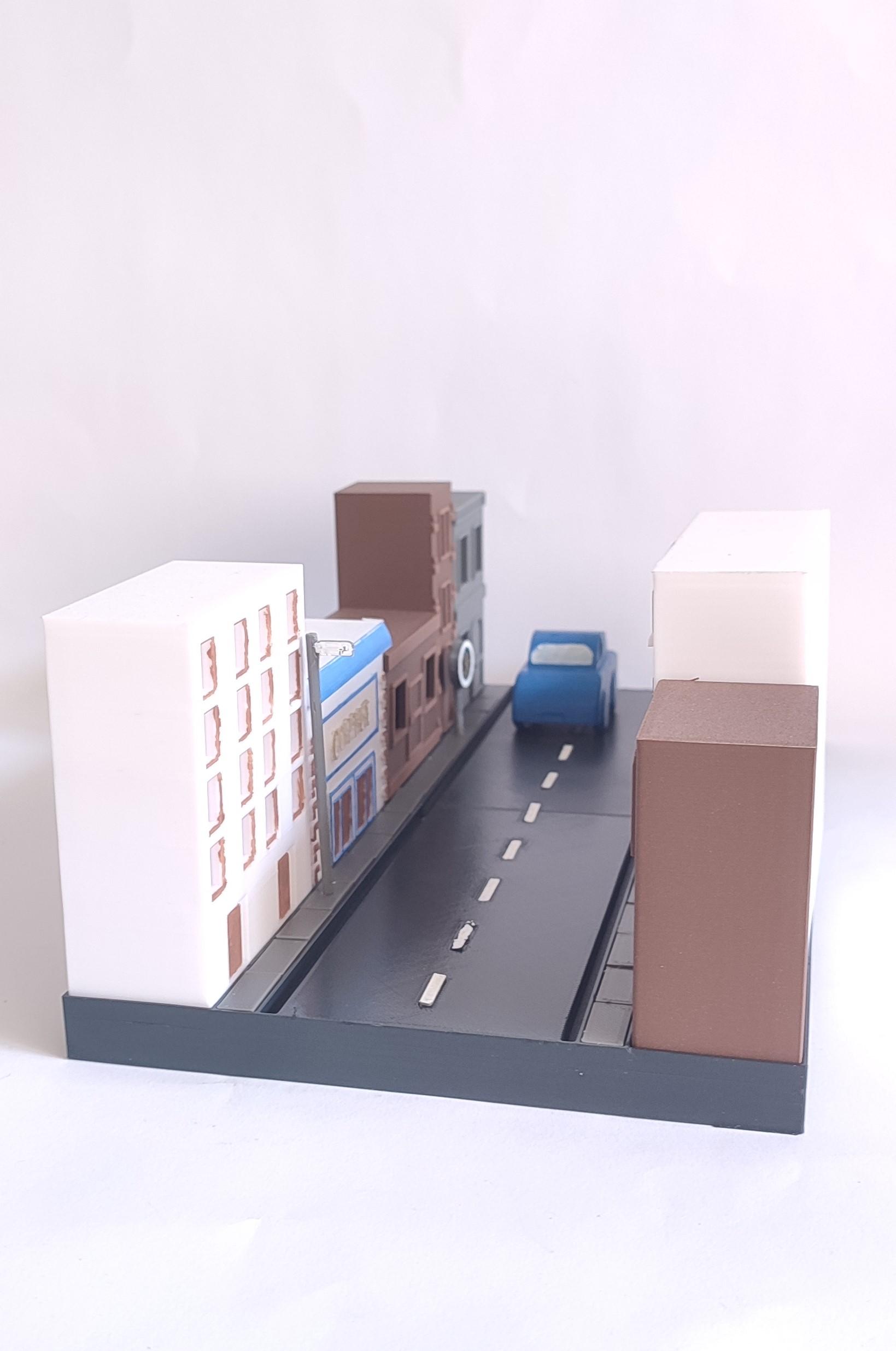 STREET WITH BUILDINGS 3d model