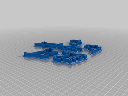 Thinner cat cookie cutters - 6 pack 3d model