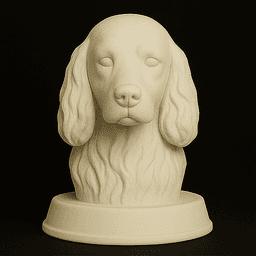 Irish Setter Dog Bust - Dog Statue - 3D Printable STL 3MF - Pet Memorial 3d model