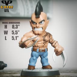 Daken Chibi STL for 3D Printing ChibiSTL 3DXM 3d model
