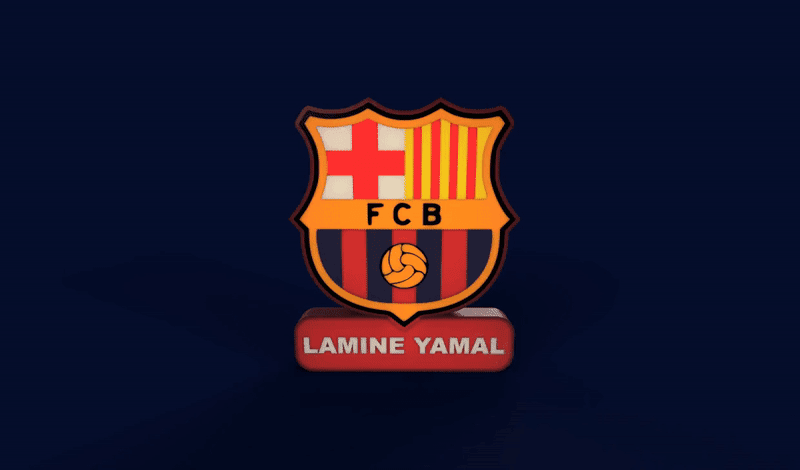 F.C. Barcelona Sign - LED Strip Compatible 3d model