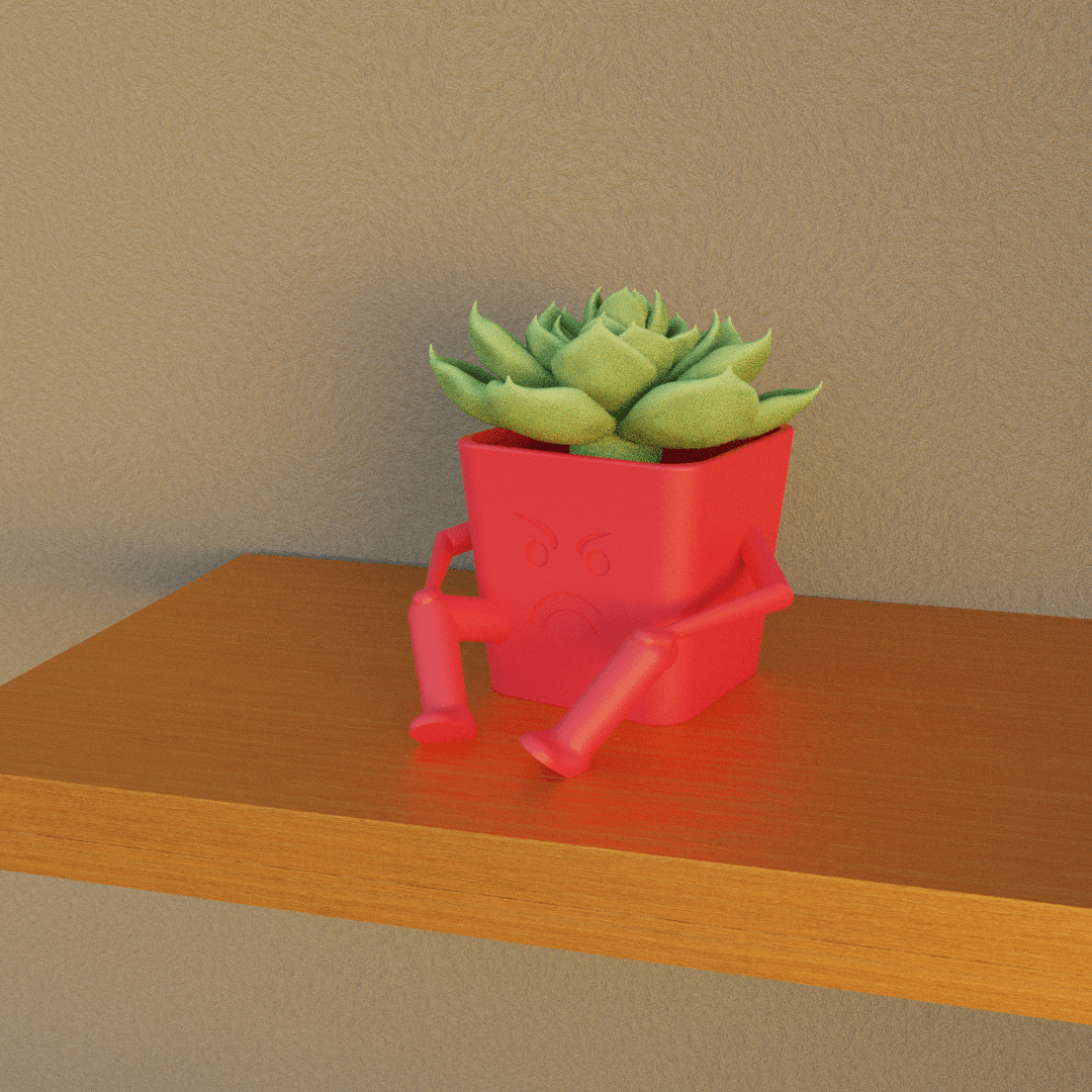 angry pot 3d model
