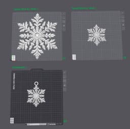 Snowflake Wall Decor and Ornament Set 3d model