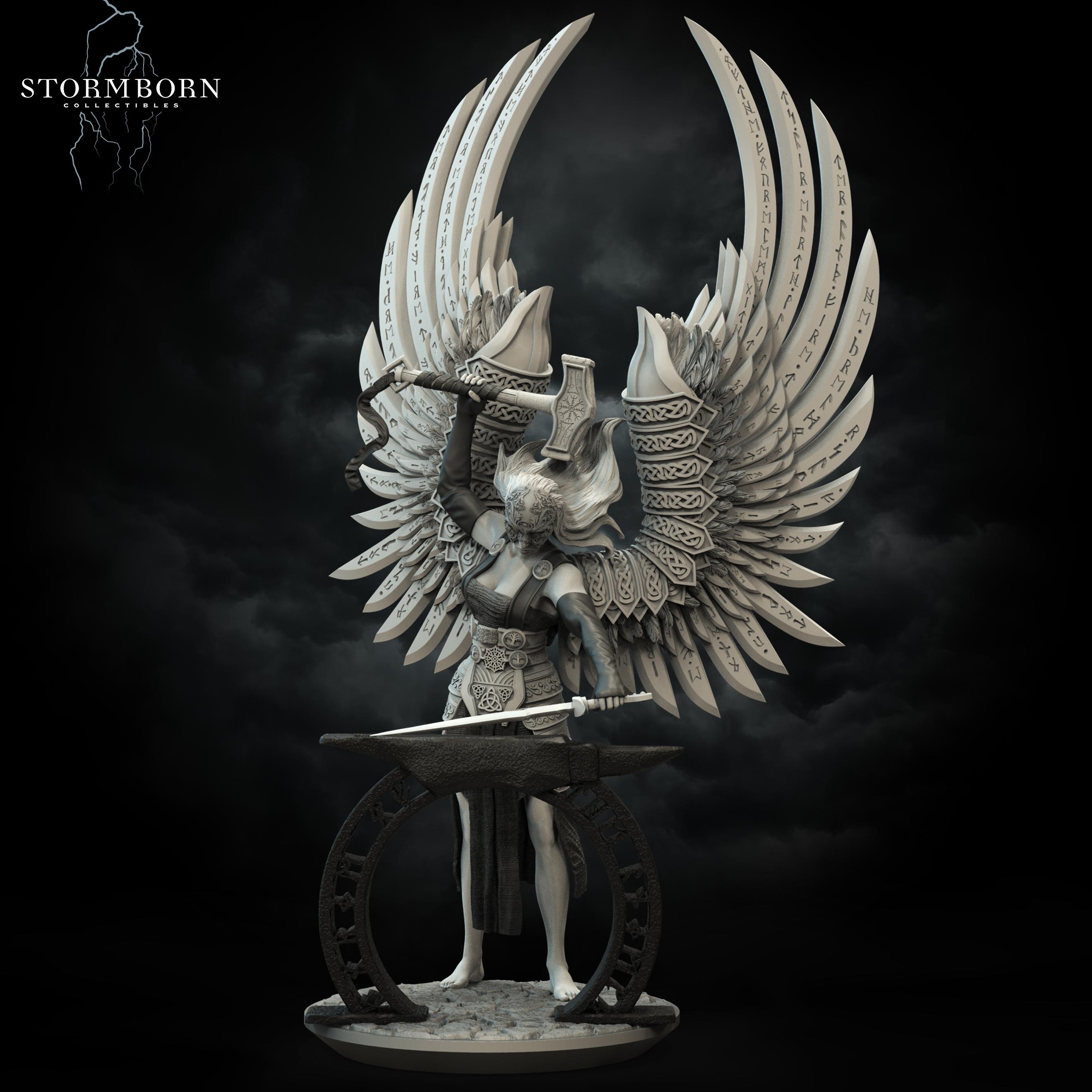 (75mm) Sindra, Angel of the Forge 3d model