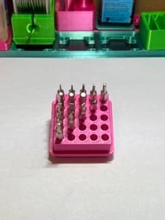 Gridfinity 4mm hex bit holder 1x1 3d model